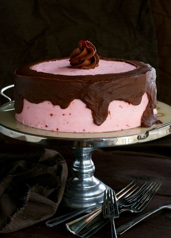 巧克力巧克力覆盆子蛋糕