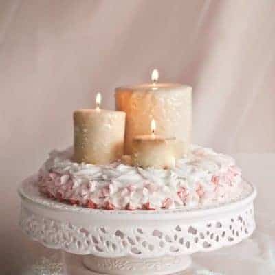 来自Iambaker.net的蜡烛玫瑰在蛋糕里面惊喜