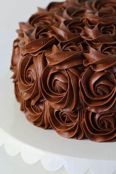 巧克力奶油玫瑰蛋糕!