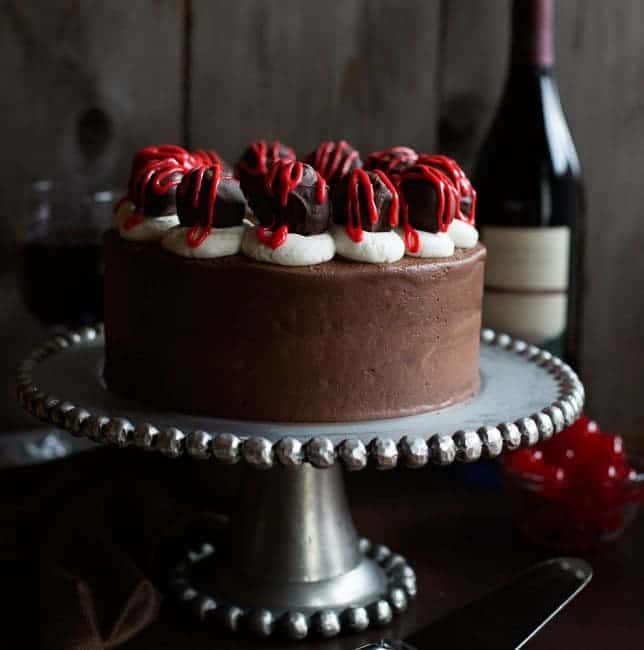 红酒巧克力蛋糕樱桃巧克力蛋糕