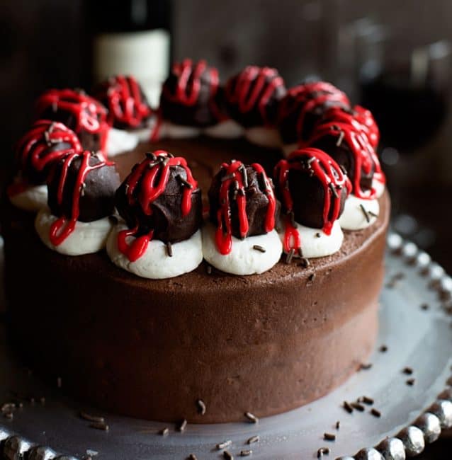 红酒巧克力蛋糕樱桃巧克力蛋糕