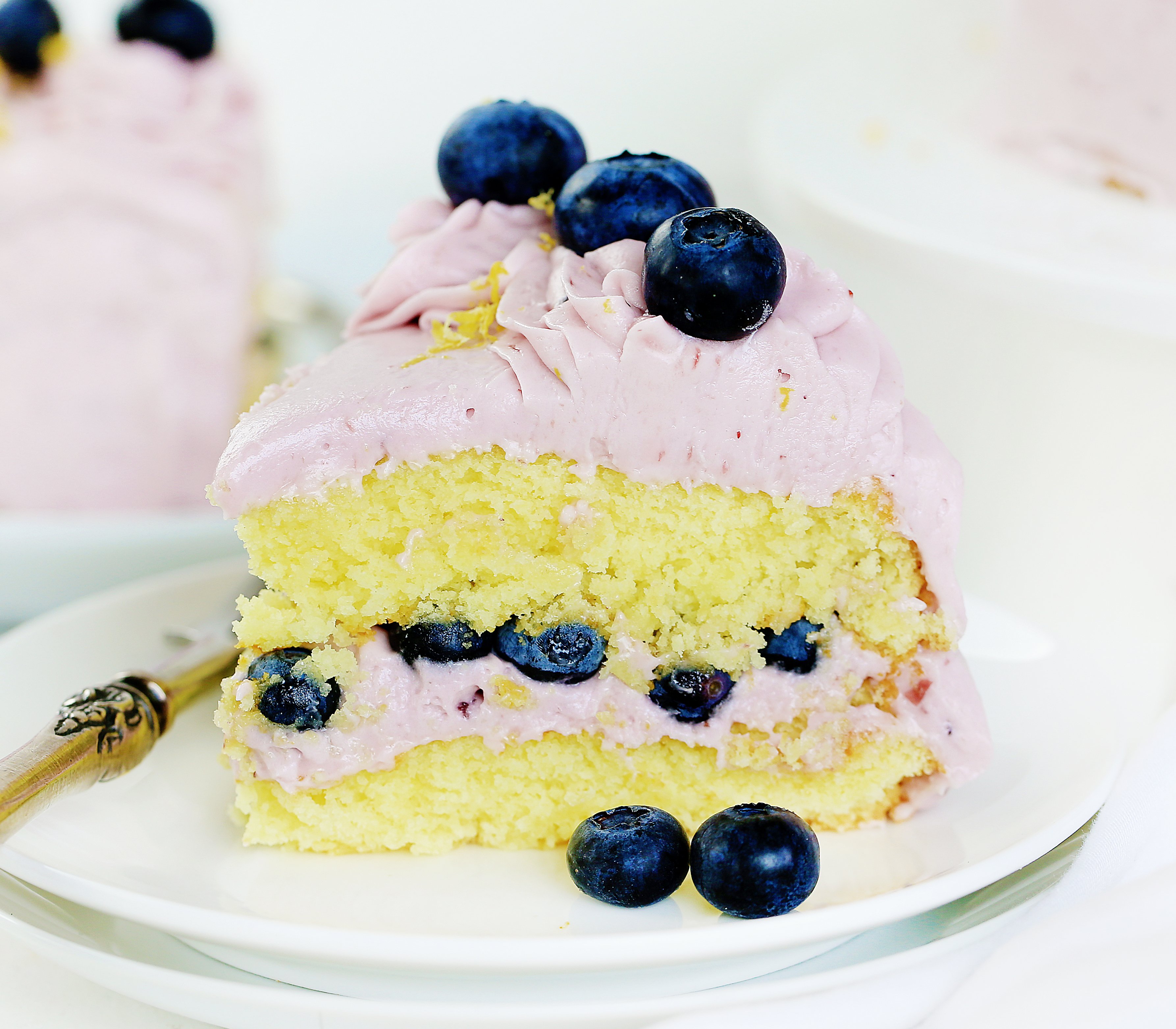 蓝莓柠檬苏打蛋糕-切片